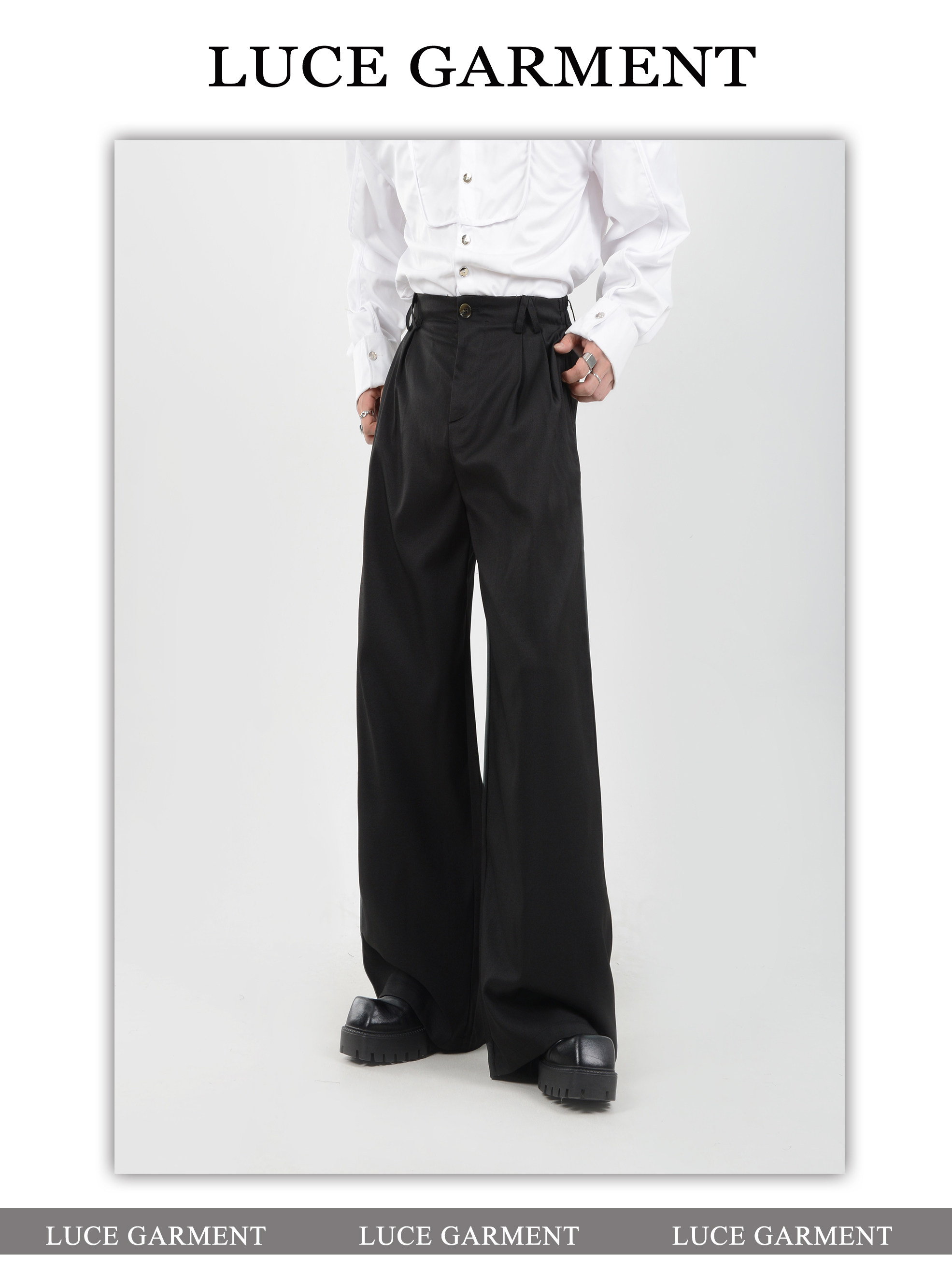 LUCE GARMENT Штаны, повседневные брюки, изысканный стиль, свободный прямой крой 