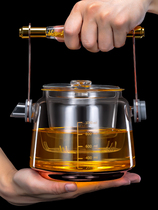 Glass teapot high temperature thickened bubble teapot steam brewing tea Filter Kettle household electric pottery stove tea set set