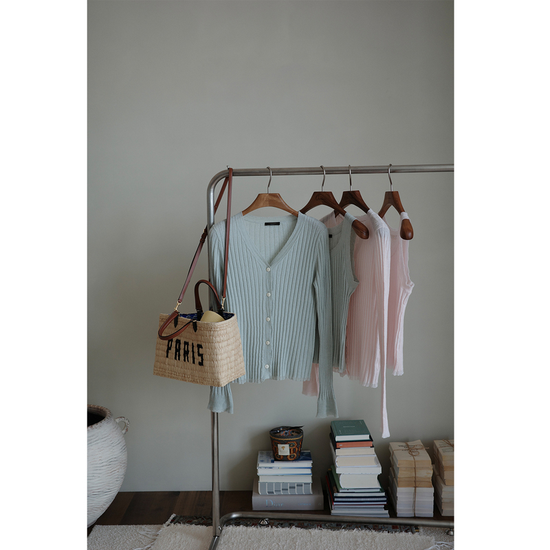 Ninchem丨Brand Yarn Is Machine Washable, Soft and Misty, Lightweight and Non-See-Through, French Rain Dew Linen Slimming Knit Suit