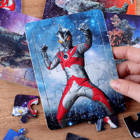 Ultraman puzzle boy 345678 years old children's educational toys anime cartoon monsters puzzle handmade cards