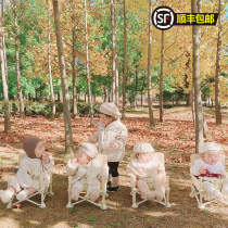 ins wind Korean childrens picnic chair folding baby portable seat Baby telescopic outing stool