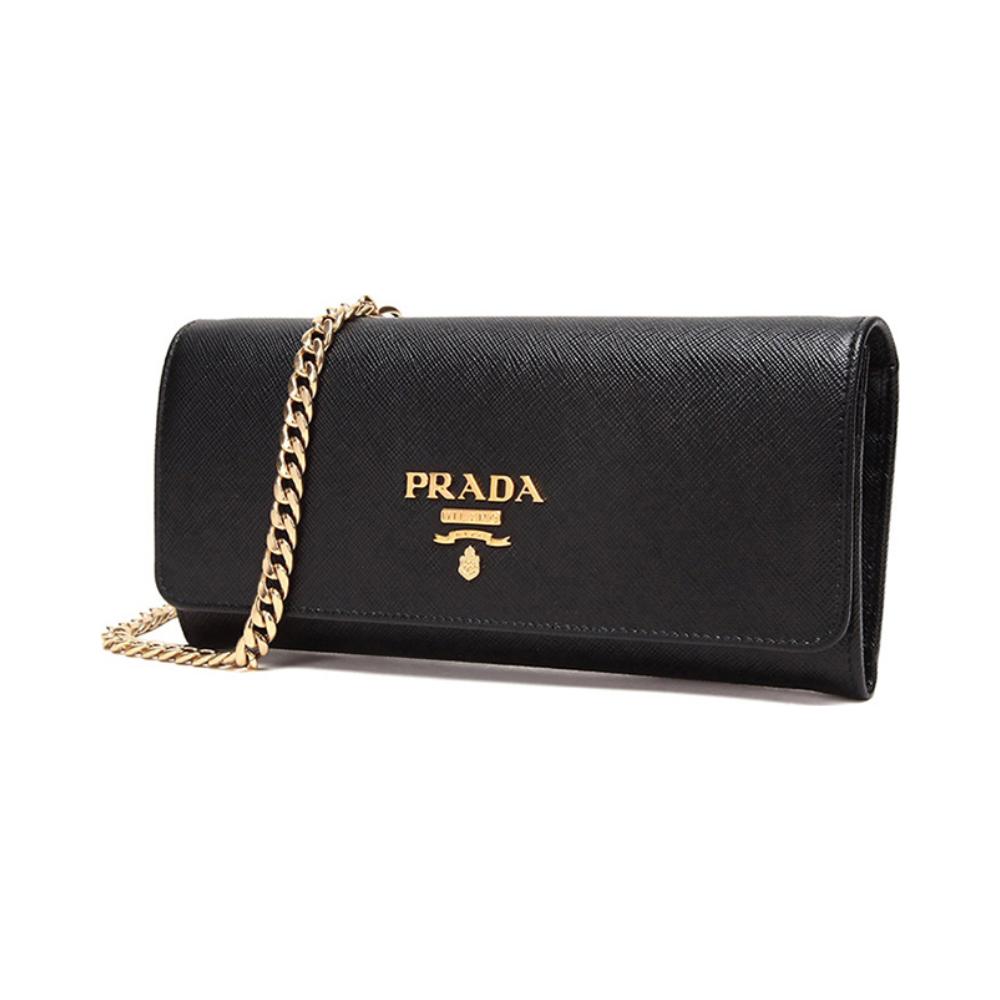 Купить Сумка Прада/Prada из черной кожи крест узор логотип буквы ...