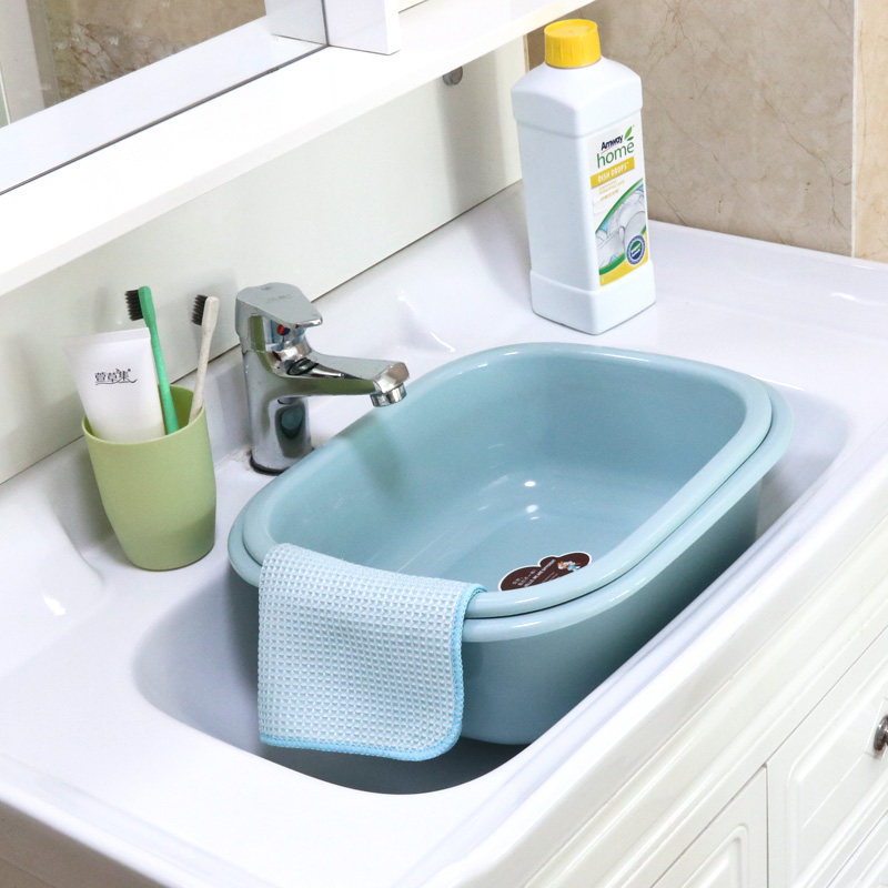 Rectangular Washbasin Home Plastic Wash Basin Large thickened surface basin Baby Laundry basin Long basin Children washbasin