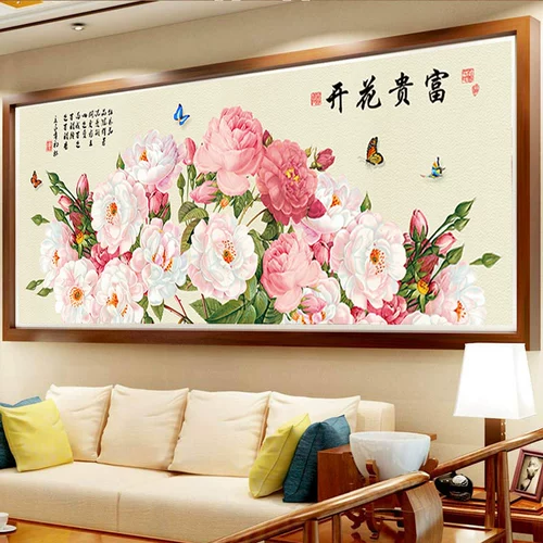 Бриллиантовая живопись 2022 Новая 5D Гостиная полная бриллиантовая цветочная цветочка богатая кросс -штифта гостиная с бриллиантами масонство.