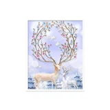 Бриллиантовая живопись 2020 Новая 5D Полная алмазная крыльца Вертикальная версия Wealth Elk 8D Crystal Hanging Asle Cross Stitch 2021 2021