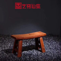 Myanmar Flowers Pear Wood Small Long Bench Red Wood Long Bar Stool Change Shoes Casual Moon Bench Short Bench Floor Swing