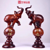 Iron pear wood auspicious such as Imagery Pendulum piece Elephant Handicraft Swing Piece Creative Gift home Ornament Pendulum