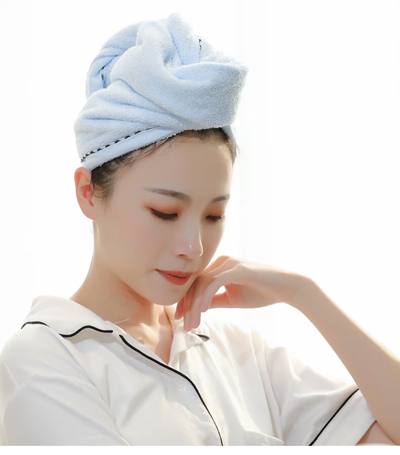 Bông dày vàng khô mũ phụ nữ rửa tóc thấm khăn khăn túi khăn tắm mũ tóc dài tóc khô khăn - Khăn tắm / áo choàng tắm khăn aden sợi tre