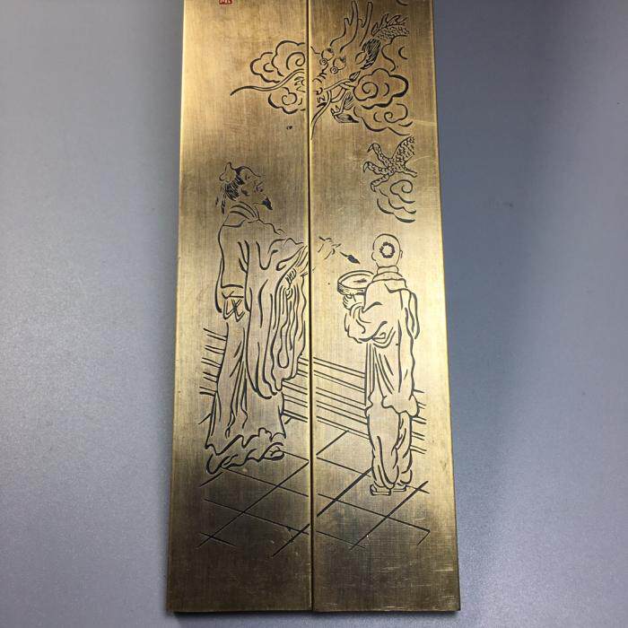 Antiquity Collection of Antique Process Pure Copper Press Dimension Dragon Dot Brass Countdown Paper House Accessories