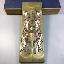 Hot Selling Four Treasures of the Study Antique Brass Solid Relief Immediate Success Large Scale Ruler Paper Calligraphy and Painting Gift Ornaments