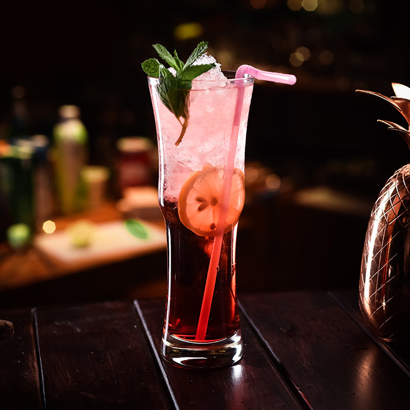 MrSlim high quality glass beer mug cocktail cup water cup bamboo cup juice cup creative drink cup