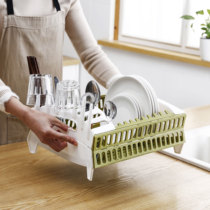  Plastic bowl rack drain rack to dry bowls chopsticks dishes dishes supplies storage box Kitchen rack 1-layer storage rack