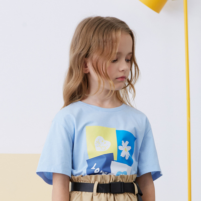 大牌【卡宾】儿童小邹菊T恤