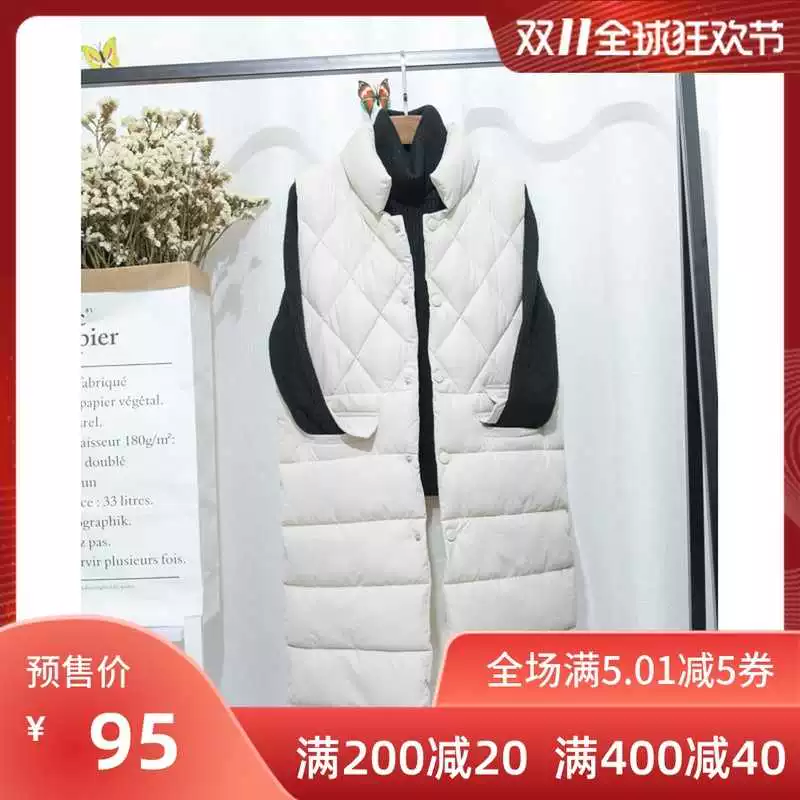 2019 mới của phụ nữ Hàn Quốc áo ghi lê dài dày dày thả lỏng áo khoác cotton xuống áo khoác không tay cotton - Áo vest