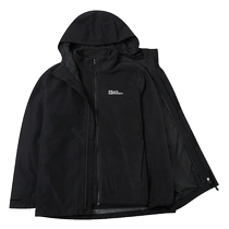 (Self-operated) Wolf Claw Polar Fleece Three-in-One Mens New Sports Outdoor Warm Hooded Jacket A61864A