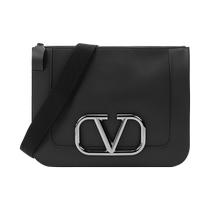 (Self-operated) Second-hand 99 new unused Valentino mens leather shoulder crossbody bag clutch bag document bag