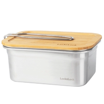 (Self-Employed) Lebuckle Lotte Discount Food Grade Stainless Steel Students With Rice Lunch Box Freshness Box Rectangular Office Workers