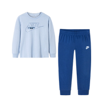 (Self-operated) Nike childrens clothing 2024 spring new product suit boys two-piece set childrens long-sleeved trousers casual wear