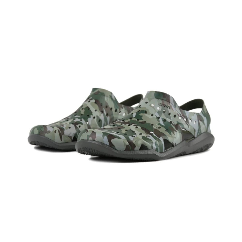 Crocs, камуфляжные сандалии, дышащие пляжные туфли