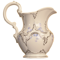 (travailleur autonome) German MEISSEN Mason porcelaine B-Forme bleue petite fleur peinte en pot de lait esquissé