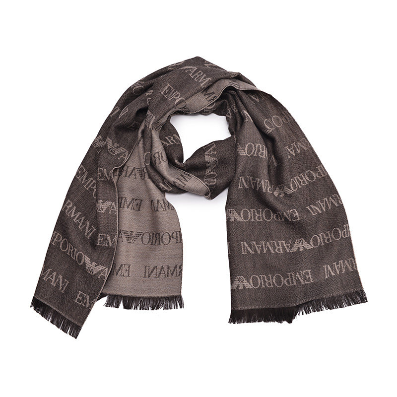 意大利产 Emporio Armani 阿玛尼 中性时尚流苏羊毛围巾 88VIP会员折后￥388.55包邮 2色可选