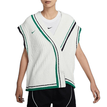 (Self-operated) Nike Cardigan Vest Womens Sports Knitted Vest Spliced ​​Lapel Top FN1887-133