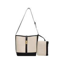 (Self-operated) JANE KLAIN canvas bucket bag for daily commuting large capacity versatile single shoulder crossbody womens bag