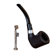 (Self-operated) British The White Spot Shell Briar BELL Silver Ring Limited Edition Pipe Set