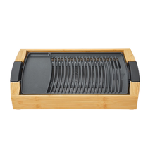 (self-employed) olayks original bamboo and wood electric baking pan home smoke-free grilled multifunction electric oven grilled roast