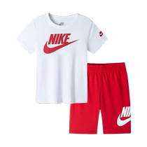 (Self-operated) NIKE Nike childrens clothing summer short-sleeved shorts two-piece set for boys and girls summer casual suits trendy