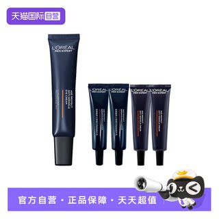 La crème pour les yeux en bouteille de soutien multi-effets youthful muscle source de l'oréal pour hommes diminue les ridules, lifte, raffermit et hydrate