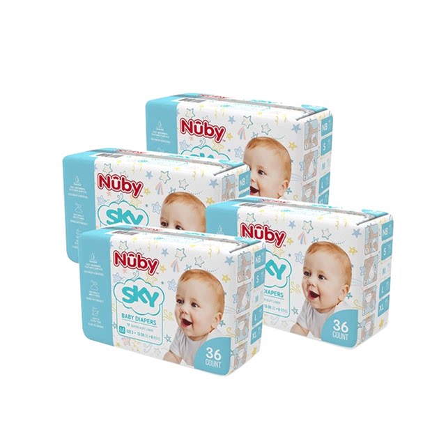 ຜ້າອ້ອມ NUBY sky diapers ບາງ ultra-thin breathable ແລະແຫ້ງ diapers 4 packs/box