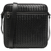 Bottega Veneta mens woven cow leather business casual vertical shoulder bag crossbody bag
