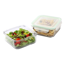 (Self-operated) Glasslock large large capacity glass lunch box rectangular sealed crisper storage box