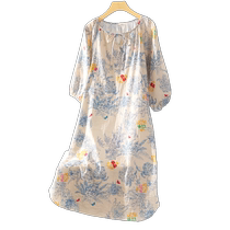 (Self-operated) toratani pure cotton double-layer gauze soft high-end oil painting printed short-sleeved loose nightgown