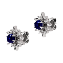(Self-operated) Armani Night Sky Blue Star Moon Series Gypsophila Earrings are a luxury gift to your girlfriend