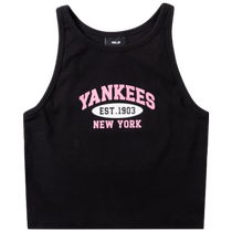 (Self-operated) MLB womens black camisole yoga training wear new sports sleeveless T-shirt 3FTKV0243