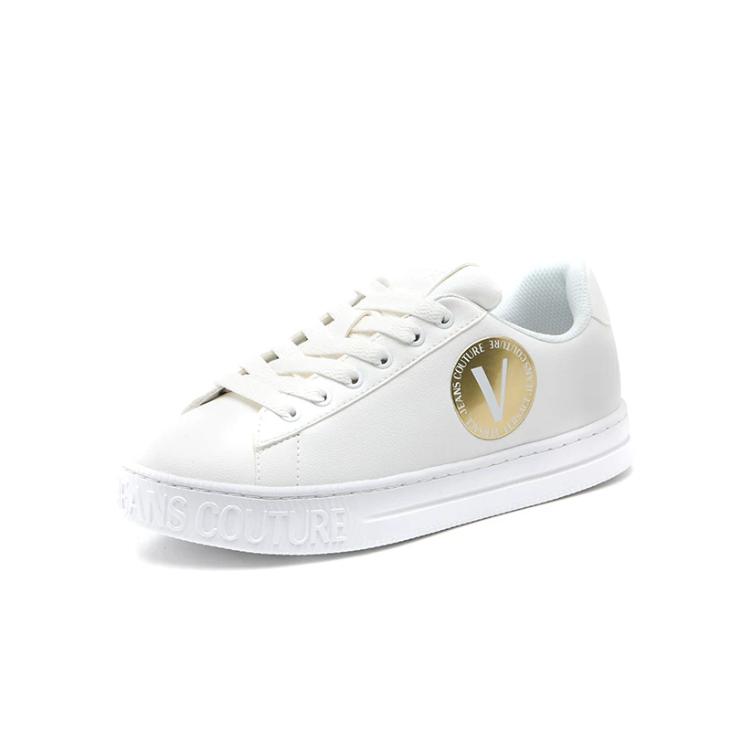 [Самозанятый] Versace Jeans Couture Ms. Versic Ms. Весна и Осень Спортивные повседневные кроссовки, маленькие белые туфли