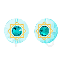 (Self-operated) OSEWAYA womens earrings translucent ear clips light luxury simple earrings geometric round earrings 1 pair