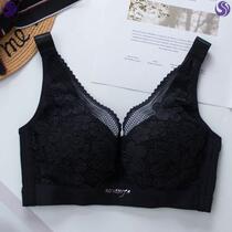 Urban sexy beauty underwear women without steel ring bra thin summer bra breathable hole Cup big chest show small gathering