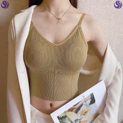 Metropolitan Sexy Liman Long Version Large U Shaped Beauty Back Harness Vest Female Inner Lap Net Red Pops Underwear Integrated Bra