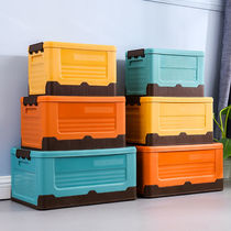 Foldable storage box student dormitory put books clothes storage and finishing plastic household storage box car