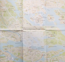 English version tourist map of Stockholm Sweden Size: 69*39 cm