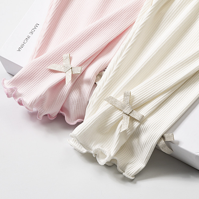 Girl's Seven Pants Thin summer Nets Pants Soft And Body Girl Foreign Pie Extra-thin Elastic Outside Wearing 50% Pants