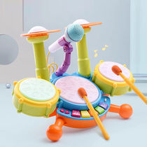 Nordic time children play drumbeat music toy percussion instruments male and female children musical instruments Baby knocks on drums and drums