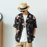 714street Летняя брендовая японская рубашка, пляжная футболка, короткий рукав