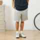 714street Japanese shorts men's summer ບາງ trendy brandy sweatpants loose casual sports pants retro five-quarter pants