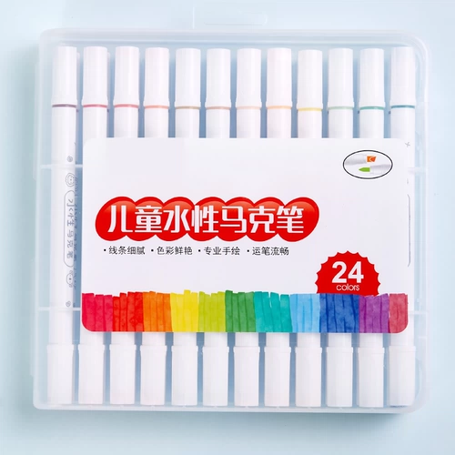 Маркер, детский комплект для школьников, фартук для рисования, мелки, 36 цветов, 24 цветов, ручная роспись, полный комплект