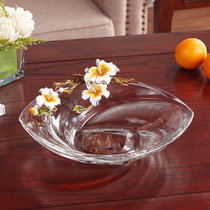 Enamel color fruit plate Large crystal glass fruit plate Modern household living room coffee table Snack candy plate fruit basin