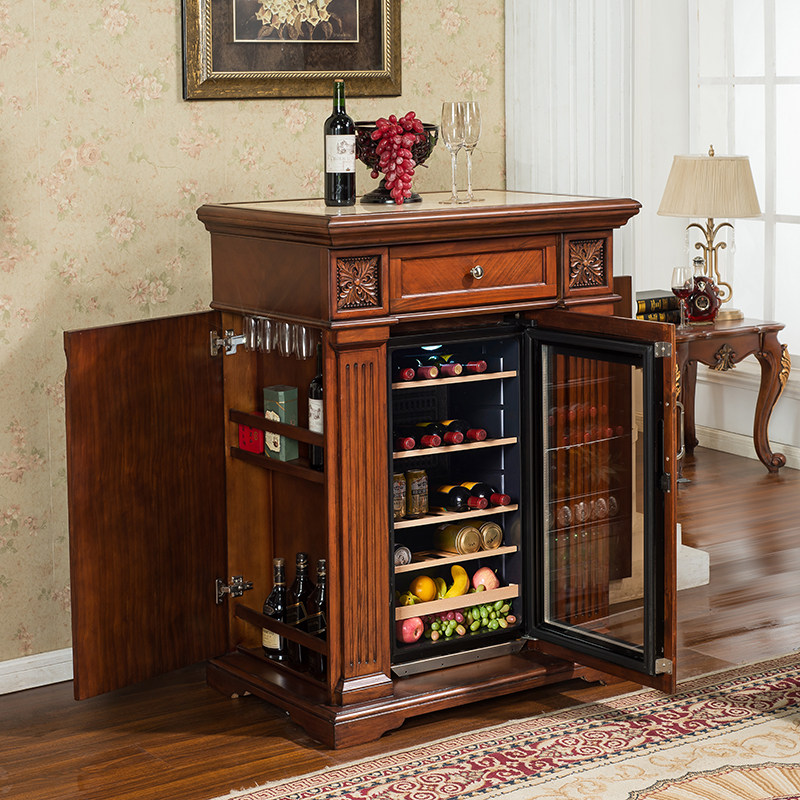 Jinzhuang solid wood thermostatic wine cabinet sideboard display cabinet wine storage cabinet
